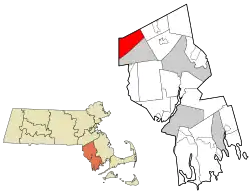 Location in Bristol County in Massachusetts