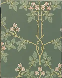 Wallpaper – Blackberry, pattern #388 – 1915–1917