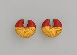 Pair of Earrings; 1981; 3.2 x 3.2 x 1.9 cm (1 1⁄4 x 1 1⁄4 x 3⁄4 in.); Brooklyn Museum (New York City)