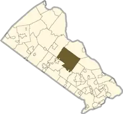 Location of Buckingham Township in Bucks County
