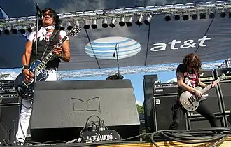 BulletBoys performing in 2008; group leader Marq Torien at left