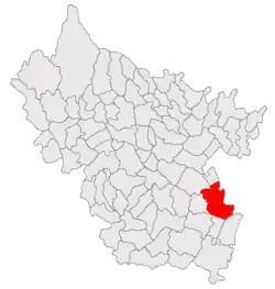 Location in Buzău County