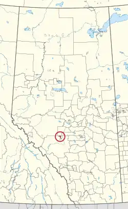Location in Alberta