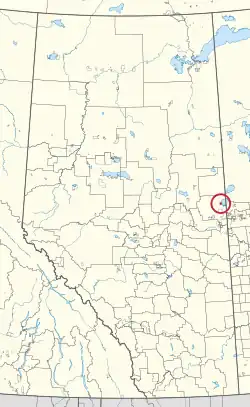 Location in Alberta