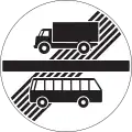 2.56.1 End of part prohibition e.g. for lorries or buses (on lanes)