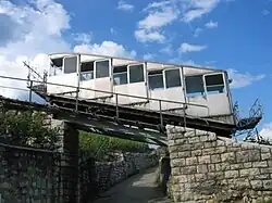 former funicular car on bridge (2003)