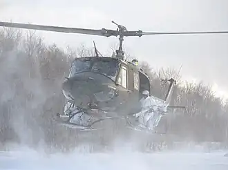 Air assault by Japanese ski troops in winter camouflage