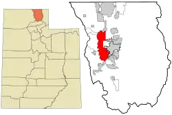 Location in Cache County and the state of Utah