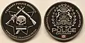 Challenge coin used by the Firearms Training branch of the Calgary Police Service (2020).[28]