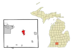 Location of Marshall, Michigan