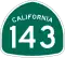 State Route 143 marker
