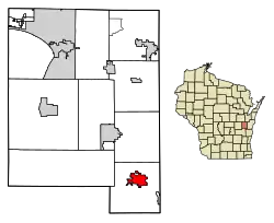 Location of New Holstein in Calumet County, Wisconsin