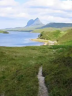 Cam Loch. From path to Suilven from Elphin.