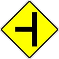Side road junction on the left
