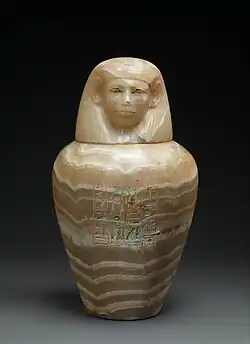 Photograph of a canopic jar