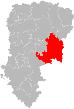 Situation of the canton of Villeneuve-sur-Aisne in the department of Aisne