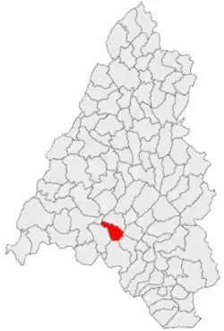 Location within Bihor County