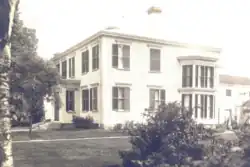 Approximate location of Thomas Purchase's house and fishery (Picture of Daniel Stone House, ca. 1920)