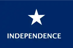 Captain William Scott's Liberals carried this flag in the Battle of Concepcion on October 28, 1835