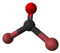 Ball-and-stick model of carbonyl bromide