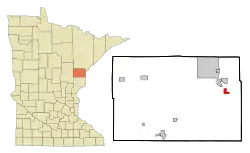 Location of the city of Wrenshall within Carlton County, Minnesota