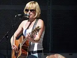 Carol van Dijk, lead singer of Bettie Serveert, performing in Vondelpark in 2006
