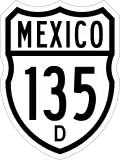 Federal Highway 135D shield