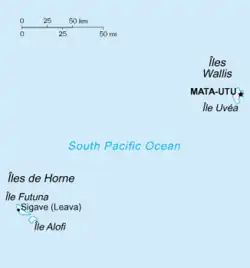 Location of Wallis and Futuna