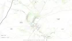 Map of the megalithic site, les Chirons, Bougon. Esri World Topographic Map, from geoportail.gouv.fr