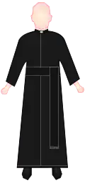 Presbyter/Deacon/Layperson cassock colour may vary if worn by, for instance, a chorister