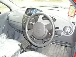 Interior view with the centrally mounted dashboard console