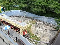 children's roller coaster, view from above