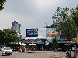 Dân Sinh (or Yersin) Market with Bến Thành Tower on the left