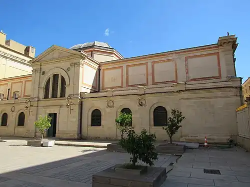 Exterior façade of the chapel in Ajaccio