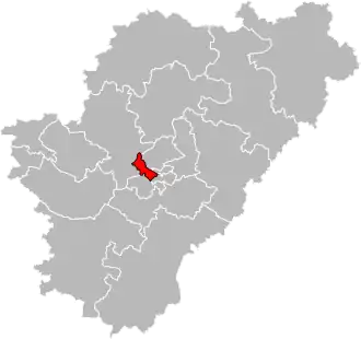 Situation of the canton of Angoulême-1 in the department of Charente