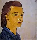 Charlotte Salomon, Self-portrait, 1940; gouache-paint on cardboard