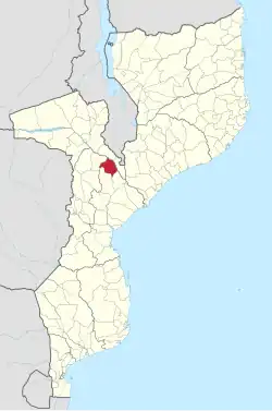 Chemba District on the map of Mozambique