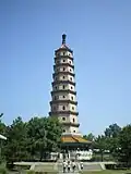 The 70 m tall pagoda