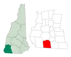 Location in Cheshire County, New Hampshire