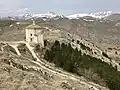 Santa Maria della Pietà and the Castle of Rocca Calascio.