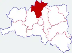 Location in Hanzhong