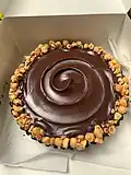 Chocolate pie with hazelnut crust