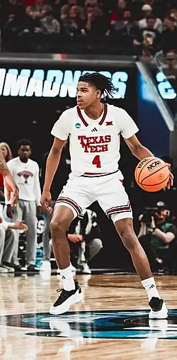 Christian Anderson Jr. in March Madness Sweet 16. Led Texas Tech Red Raiders to a 85-83 victory with a team high of 22 points, 4 rebounds and handing out 3 assists. Additionally, he played 44 minutes and didn't commit a single turnover.