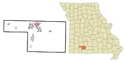 Location of Fremont Hills, Missouri