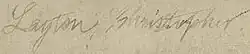 Signature of Christopher Layton