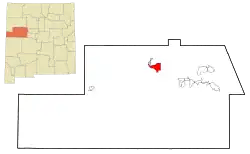 Location of Grants, New Mexico