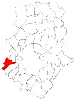 Location in Ilfov County