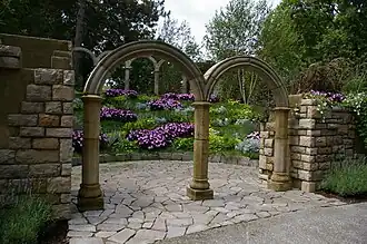 A themed garden area.