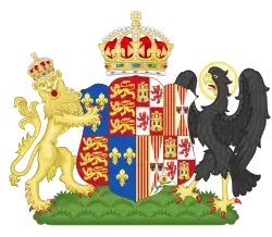 The Eagle of Saint John in the coat of arms of Catherine of Aragon, Queen of England.