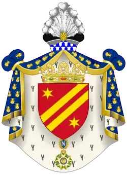 Coat of arms as a French prince during the Hundred Days